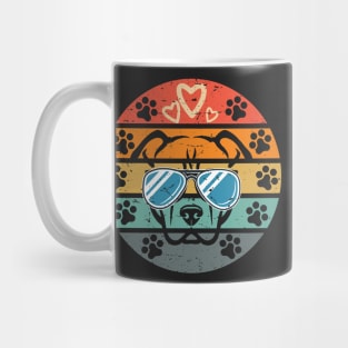 Vintage Dog Lovers, Retro Sunset Pit Bull Mug